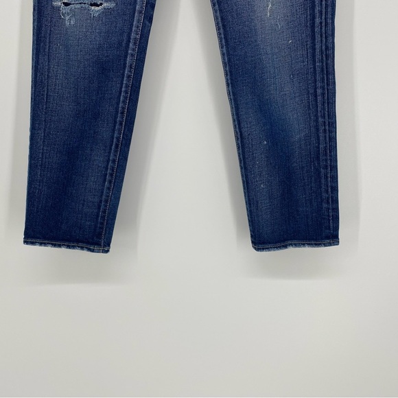 Moussy Vintage Lancaster Mid-Rise Distressed Skinny Cropped Jeans Size 27 - Picture 7 of 14